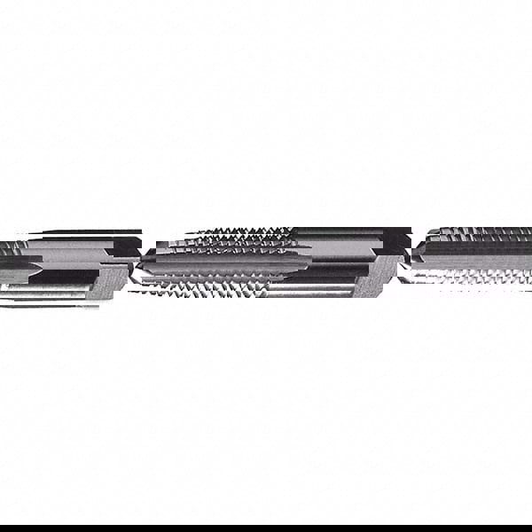 Straight Flute Tap: M6x1.00 Metric Coarse, 4 Flutes, Taper, Carbon Steel, Bright/Uncoated